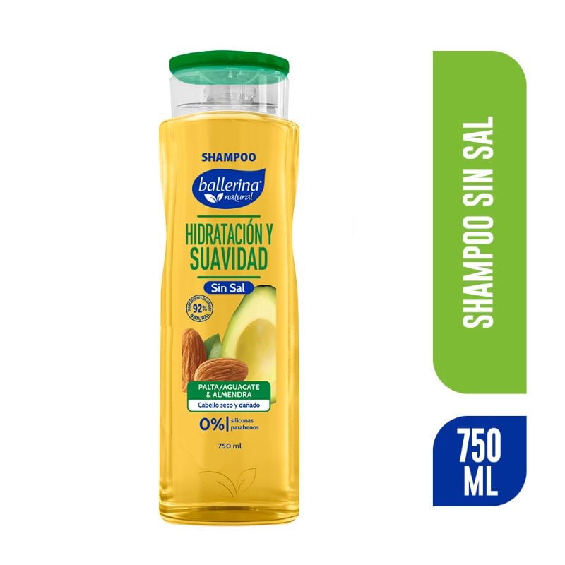 Shampoo Palta Y Almendra Botella 750 ml Ballerina