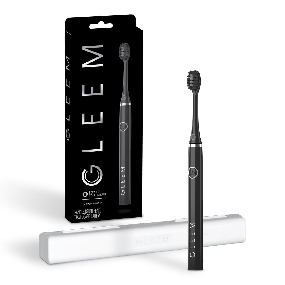 Cepillo Dental Eléctrico Gleem Negro Cabezal Suave