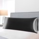 thumbnail image 1 of PiccoCasa 1Pc Funda de Almohada Larga de Satén Suave y Sedoso para Ropa de Cama 20"x54" Negro, 1 of 7