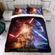 thumbnail image 4 of Star Wars Conjunto de sábanas temático, trío de piezas, cómodo y amigable con la piel, diseño único, regalo de decoración para el hogar para familiares, amigos y fans,135cm *200cm, 4 of 6