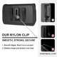 thumbnail image 4 of Funda de nylon resistente BOMEA para iPhone 17/16/15/14/13/12/11 Pro - Negro, 4 of 6