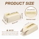 thumbnail image 2 of Uxcell Cubierta de Caja de Pañuelos de Cuero Sintético, Cubierta de Caja de Pañuelos de PU Rectangular con Botón para Decoración de Hogar/Baño/Coche/Oficina (Beige Blanco, 7.87 x 4.72 x 3.54 Pulgadas), 2 of 7