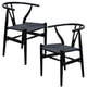 thumbnail image 1 of Pack 2 Silla Wishbone Nórdica | Madera | Negro, 1 of 7
