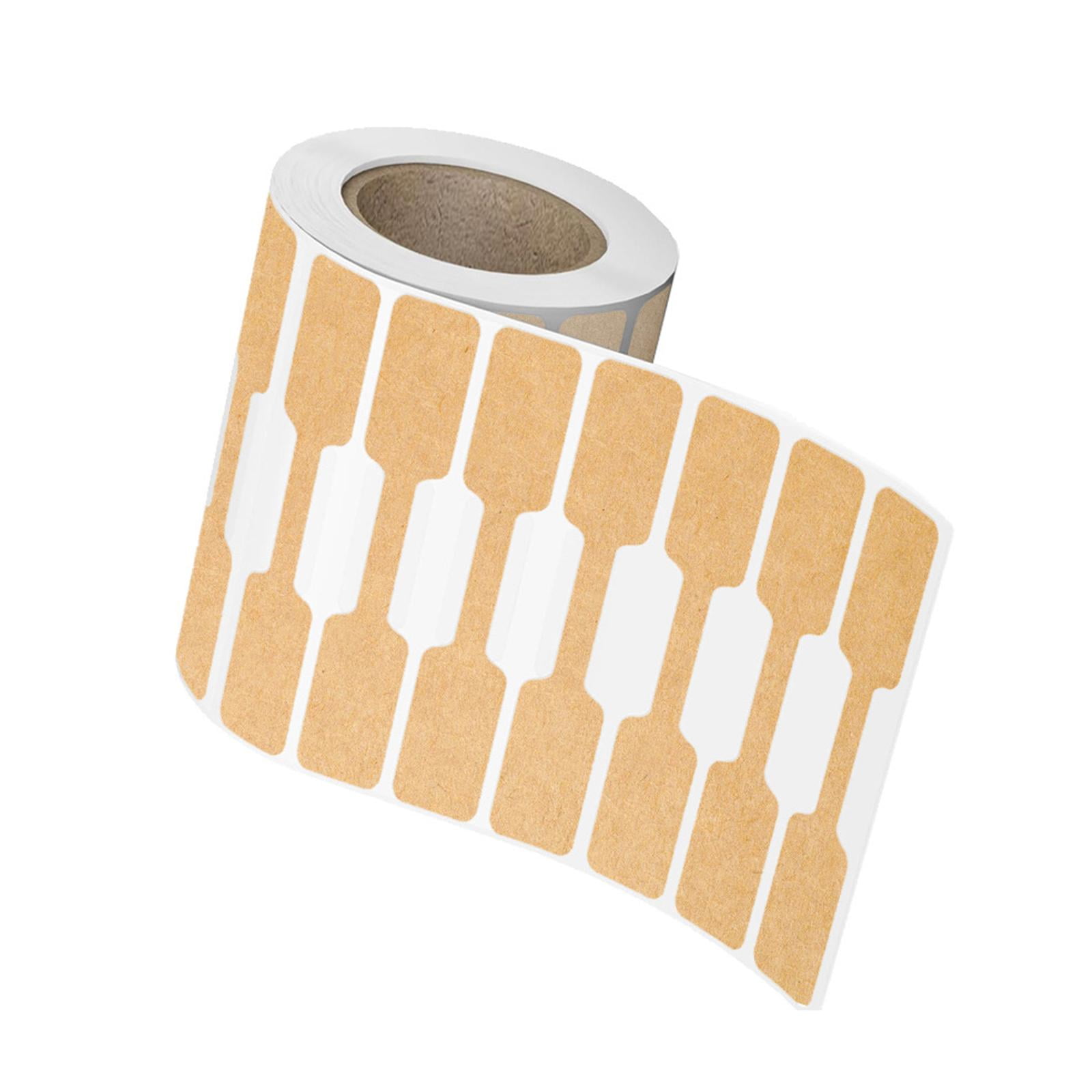 Ioensy - 1 Rollo De 500 Etiquetas Adhesivas Para Anillos, Etiquetas Adhesivas Para Precios De Joyería, Para Manualidades, Anillos, Joyas, Color Marrón Claro