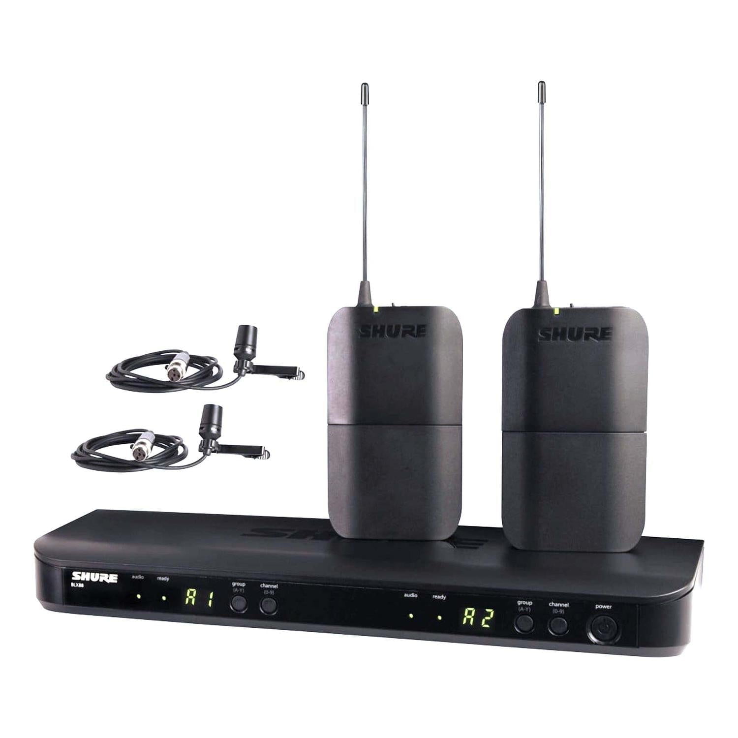 Shure Blx188/cvl Sistema De Presentador Doble Inalámbrico Con Micrófonos De Solapa