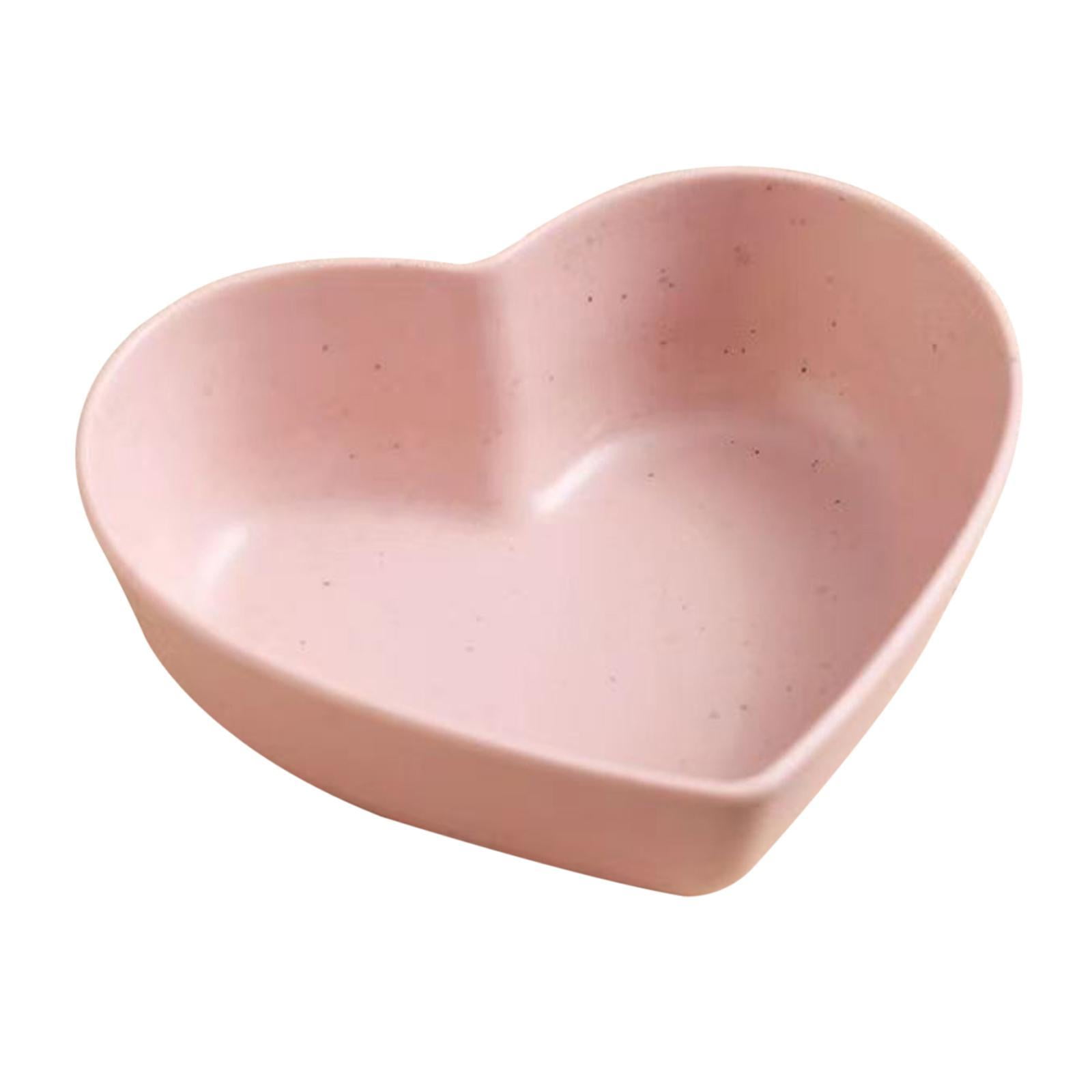 Bothyi - Cuenco En Forma De Corazón, Novedad, Plato De Salsa Para Cocina, Cumpleaños, Restaurante, Rosa