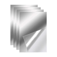 Bothyi - 4 Piezas Pegatinas De Pared Espejo Pared Espejo Azulejos Adhesivos Para Fondo Gimnasio 15 Cm X 25 Cm