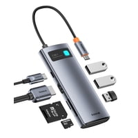 Hub Usb C Baseus 7 En 1 Con Hdmi 4K @60Hz, 3 Usb-A, Pd De 100 W