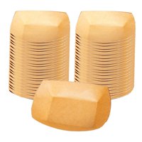 Magideal - 100 Bandejas De Papel Kraft Para Alimentos, Bandejas Para Servir, Recipientes Ecológicos De Papel Para Alimentos. 10 Onzas