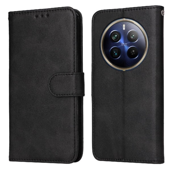 Funda Billetera para Realme 13 Pro Plus 5G con Porta Tarjetas y Soporte Ajustable Negro