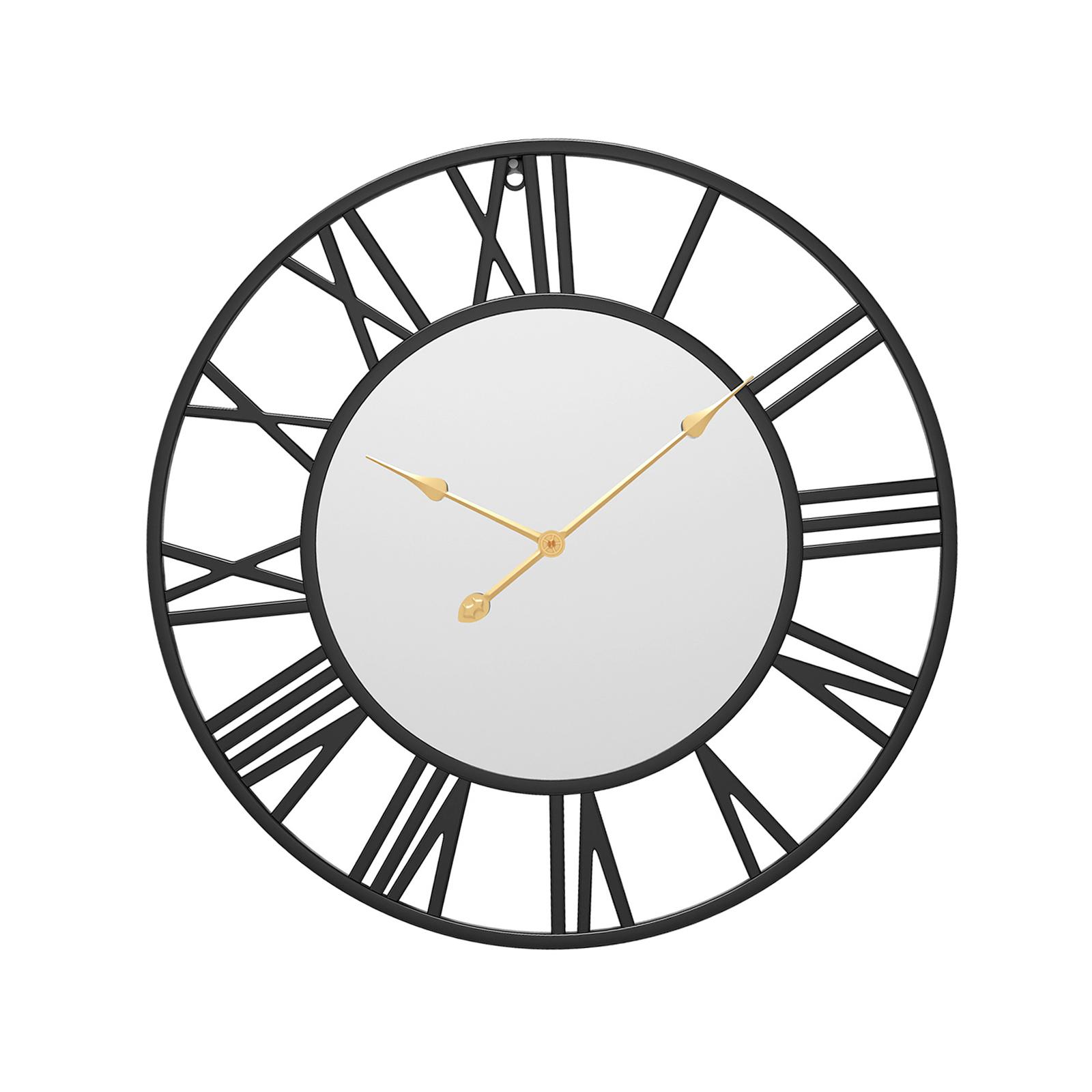 Bothyi - Reloj Colgante Redondo Decoración De Números Grandes Para Restaurantes Cafés Negro