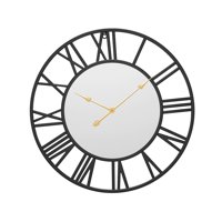 Bothyi - Reloj Colgante Redondo Decoración De Números Grandes Para Restaurantes Cafés Negro