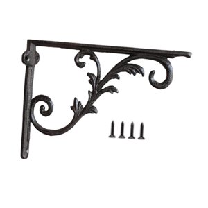 Magideal - Soporte De Estante De Hierro Decorativo, Soporte De Estante De Hierro Fundido Antiguo Resistente, Soporte De Pared Rústico Para Jardín, Soporte De Est Estilo C