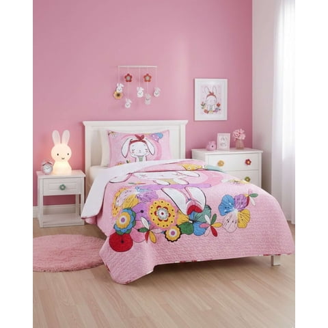 Imac Hogar - Cubrecama Infantil Quilt Sherpa Otoño Invierno Plaza Y Media