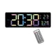 thumbnail image 3 of Reloj De Pared Digital Dst Con Pantalla De Temperatura Para El Hogar, Mesita De Noche, Sala De Estar, Colorido, 3 of 5