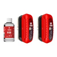 Magideal - Cepillo De Limpieza De Película De Aceite Automotriz Cepillo De Mantenimiento Para Remover Película De Aceite De Vidrio Mejora Fácilmente La Visibilidad Del Tablero De Cepillo Rojo De 2Pcs