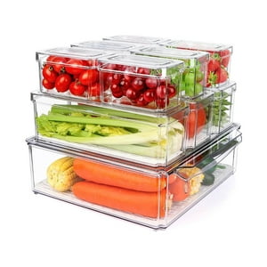 Importclick - Set 7 Contenedores Organizadores Refrigerador Con Tapa