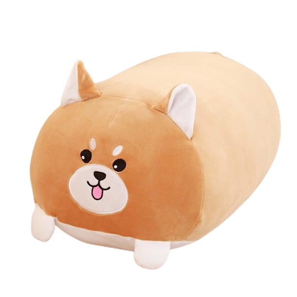 Lindo juguete de almohada de peluche, almohada de animales de peluche, cómoda, decoración del hogar para decoración de escritorio de fiesta de oficina Perro marrón