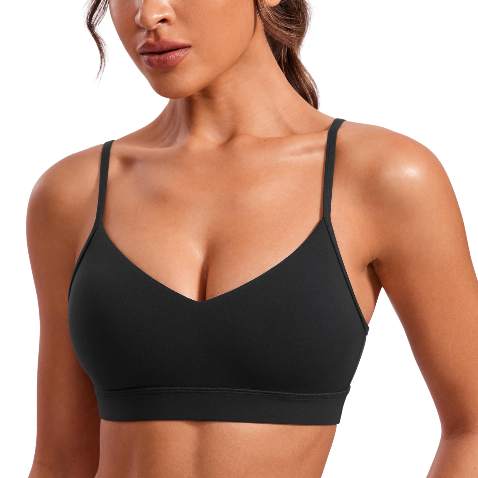 Sujetador Deportivo Crz Yoga Butterluxe Con Cuello En V Para Mujer Negro
