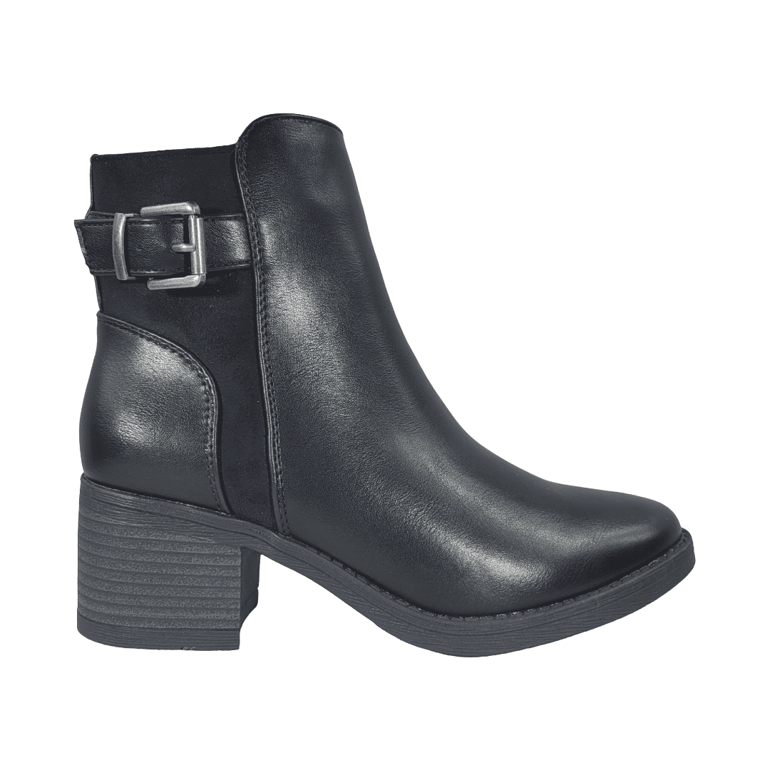 Botines New Walk Negro Casual Mujer | Kwla762512-90 - Talla 37 Cl / 24 Cm