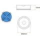 thumbnail image 2 of 4 niveles de burbuja redondos de 32 x 12 mm, mininiveles circulares de ojo de buey, marcados en grados para nivelar cámaras, trípodes, telescopios, mesa giratoria de taller, azul, 2 of 6
