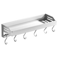 Bothyi - Estantes Flotantes De Baño Estante De Pared De Cocina Moderno Que Ahorra Espacio Con Gancho En S Blanco 30 Cm