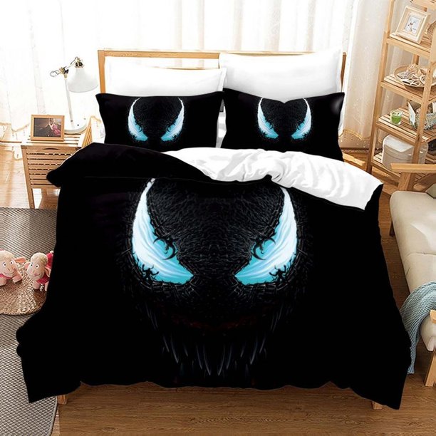 Deadpool Spiderman Quilt Duvet Cover Set Soft Pillowcase Comforter Cover3-Piece Bedding Set