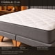 thumbnail image 5 of Cama europea Kumara 2 plazas con colchón y respaldo lineal gris oscuro en lino 150x190 cm, 5 of 5