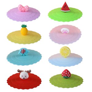 Magideal - 8 Uds. Tapas De Silicona Para Taza De Café, Tapa Para Taza De Café, Cerveza, Bebidas Frías Y Calientes, Bebidas Para El Hogar, Sello Herméti
