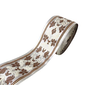 Magideal - Cinta De Encaje Étnica Para Proyectos De Decoración, Costura A Mano - Nueva Opción Para Decorar Con Cinta De Encaje Étnica, Ideal Para Proyectos Café Dorado 6Cm