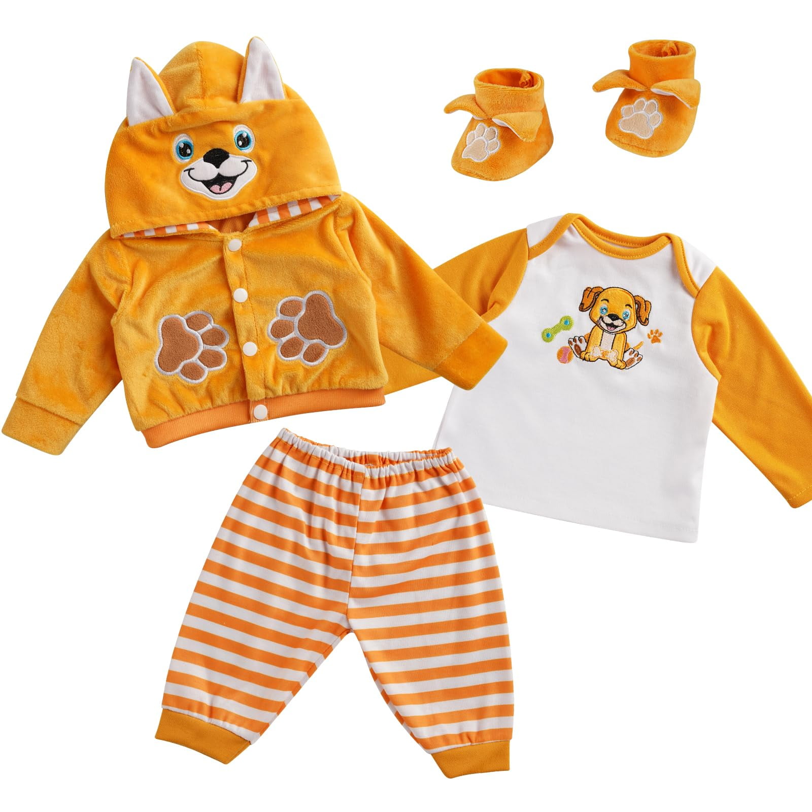 Ropa Reborn Baby Doll Babeside Para 43 A 56 Cm Con Accesorios