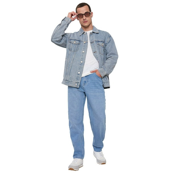 Jeans Hombre Loose Fit Azul Medio Corona