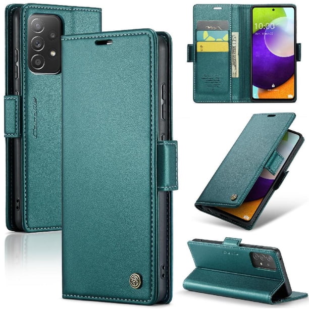 CaseMe tipo cartera Samsung Galaxy A52S 5G con cierre magnético, RFID, tarjetero, soporte, carga inalámbrica