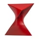 thumbnail image 1 of Mesa auxiliar LeisureMod triangular, 40 cm, apilable, plástico, color rojo, 1 of 9