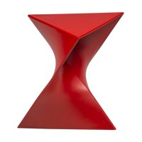 Mesa Auxiliar Leisuremod Triangular, 40 Cm, Apilable, Plástico, Color Rojo