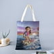 thumbnail image 2 of American Girl Doll Bolso de tela con estampado de lienzo para mujer, bolsa de compras reutilizable y estética, con cremallera interior, regalo para mujer, 35 × 40 cm., 2 of 6