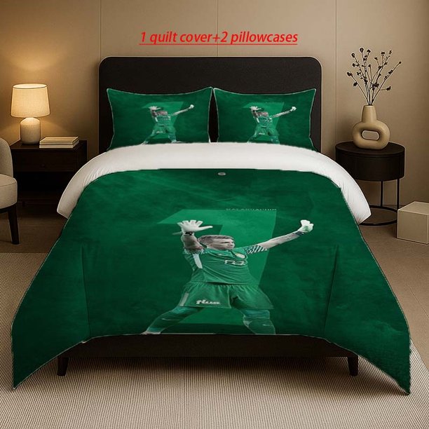 Green Goalkeeper Fernando Muslera Passionate Celebration Art Print Bedding Set Soft and Comfortable All-Season Use