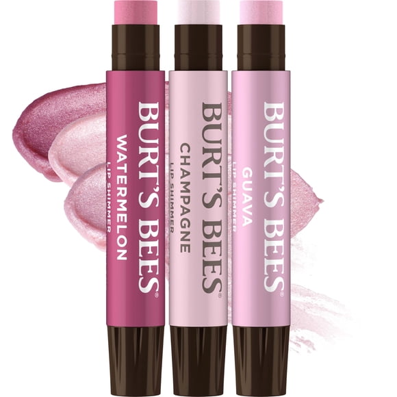 Lip Shimmer Burt's Bees Pink Collection, 3 tubos de 2,6 ml