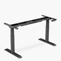 Form Office - Base Acero Cosmo 120-200 Dual Eléctrico Negro