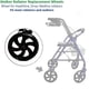 thumbnail image 2 of Par de ruedas traseras de repuesto Rollator Walker de 7.5 pulgadas, color negro, 2 of 3