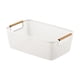 thumbnail image 4 of Cesta De Almacenamiento Reutilizable Decorativa Multiusos Para Baño, Cocina, Exterior, Color Blanco S, 4 of 5