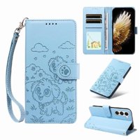 Funda Billetera Foxdock Compatible Con Tecno Spark 40 Pro 4G, Diseño Perrito Tierno, Ranuras Para Tarjetas Y Soporte Plegable