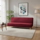 thumbnail image 1 of Funda Cubre Futon Tela Gruesa Elasticada Texturizada Cuadrille 3 Cuerpos Color Burdeo, 1 of 3