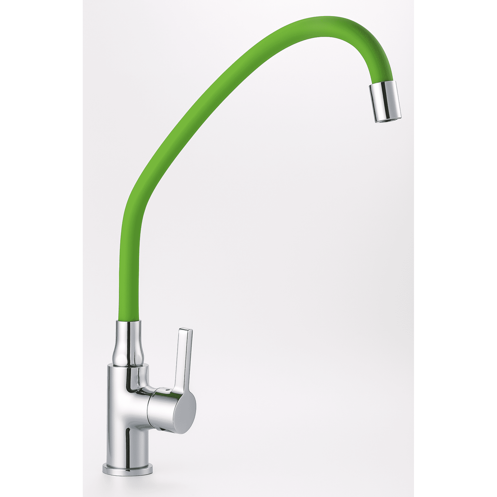 Genérico - Llave Monomando Lavaplatos Vertical Cuello Flexible Verde