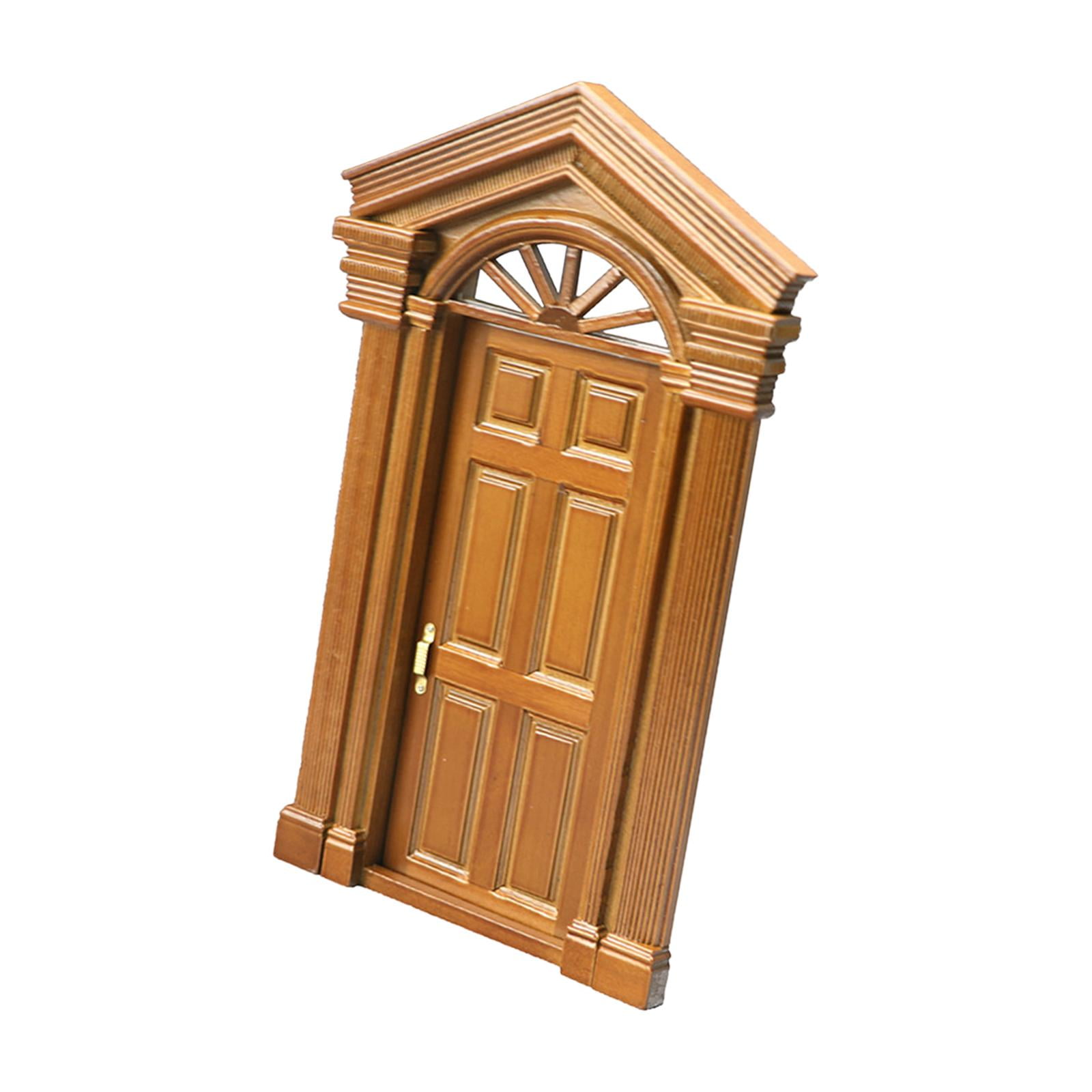 Bothyi - Mini Puerta De Villa, Modelo De Madera, Regalos De Cumpleaños Para 1/12, Suministros, Piezas De Muñecas Bjd