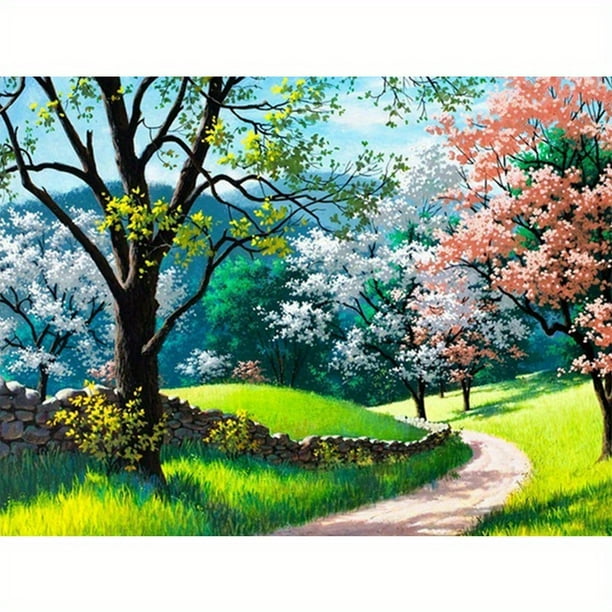 DIY Landscape 5D ArtificialDiamond Painting Full Round Diamond Mosaic Flower Diamond Embroidery Cross Stitch Wall Art Decor