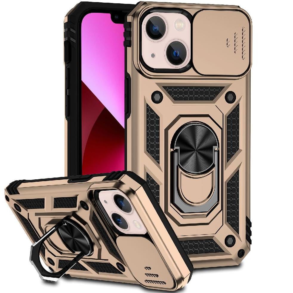 Estuche Gangxun Para Iphone 13 , Soporte Giratorio 360°, Estilo Mecánico Y Magnético