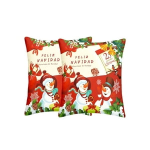 Genérico - Set De 2 Fundas De Cojines Diseño Navidad 45X45 Cm A05