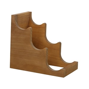 Bothyi - Soporte Organizador Para Botella De Agua Para Mesa De Comedor, Cocina, Restaurante, 3 Ranuras, Color Marrón Oscuro