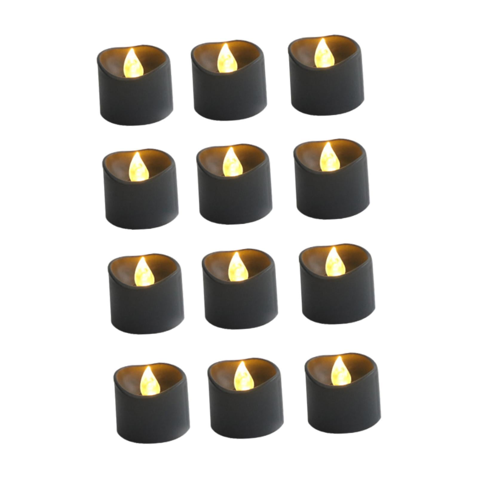 Juego De 12 Velas Votivas LED EcoGecko - Sin Llama, Con Temporizador 6 Horas - Interior/Exterior